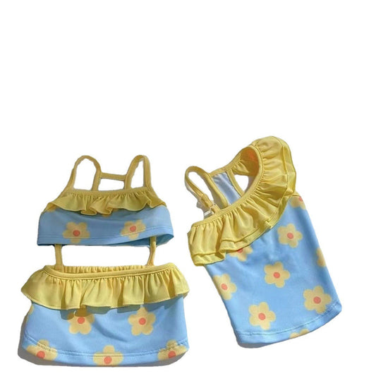 Pet swimsuit jumpsuit with bikini dog breathable vest swimsuit teddy bear | Purrfect Pet Kingdom