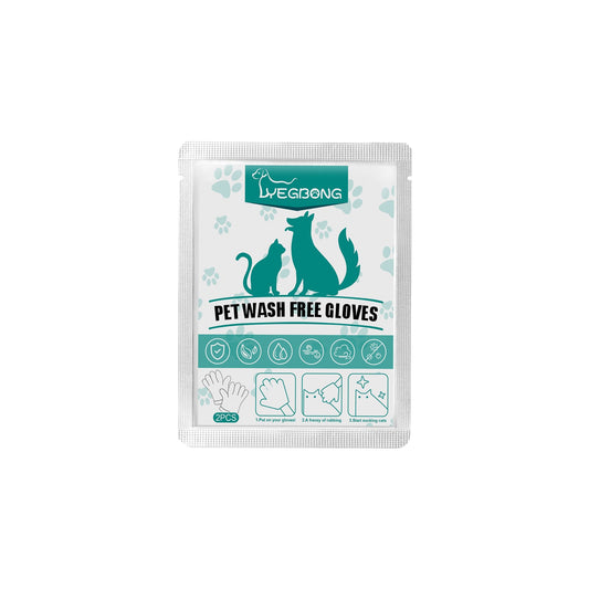 Pet Leave-In Cleaning Gloves Dog Bath Cat Clean Dry Cleaning Gloves Deodorizing Odor Removal | Purrfect Pet Kingdom