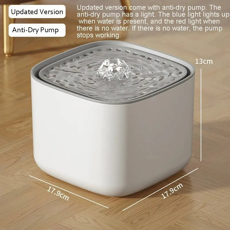 3L Large Capacity Canine Cat Dog Pet Circulating Filter Pet Fountain Feeder Automatic Water Dispenser with USB Port for Pets - Majestic Pet Kingdom