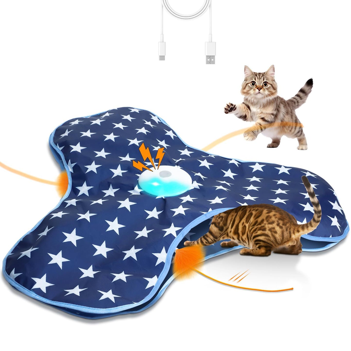 Cat Toy Hidden Mouse Electric Moving Wand Hunting Play Cover - Detail Angle 4 | Majestic Pet Kingdom