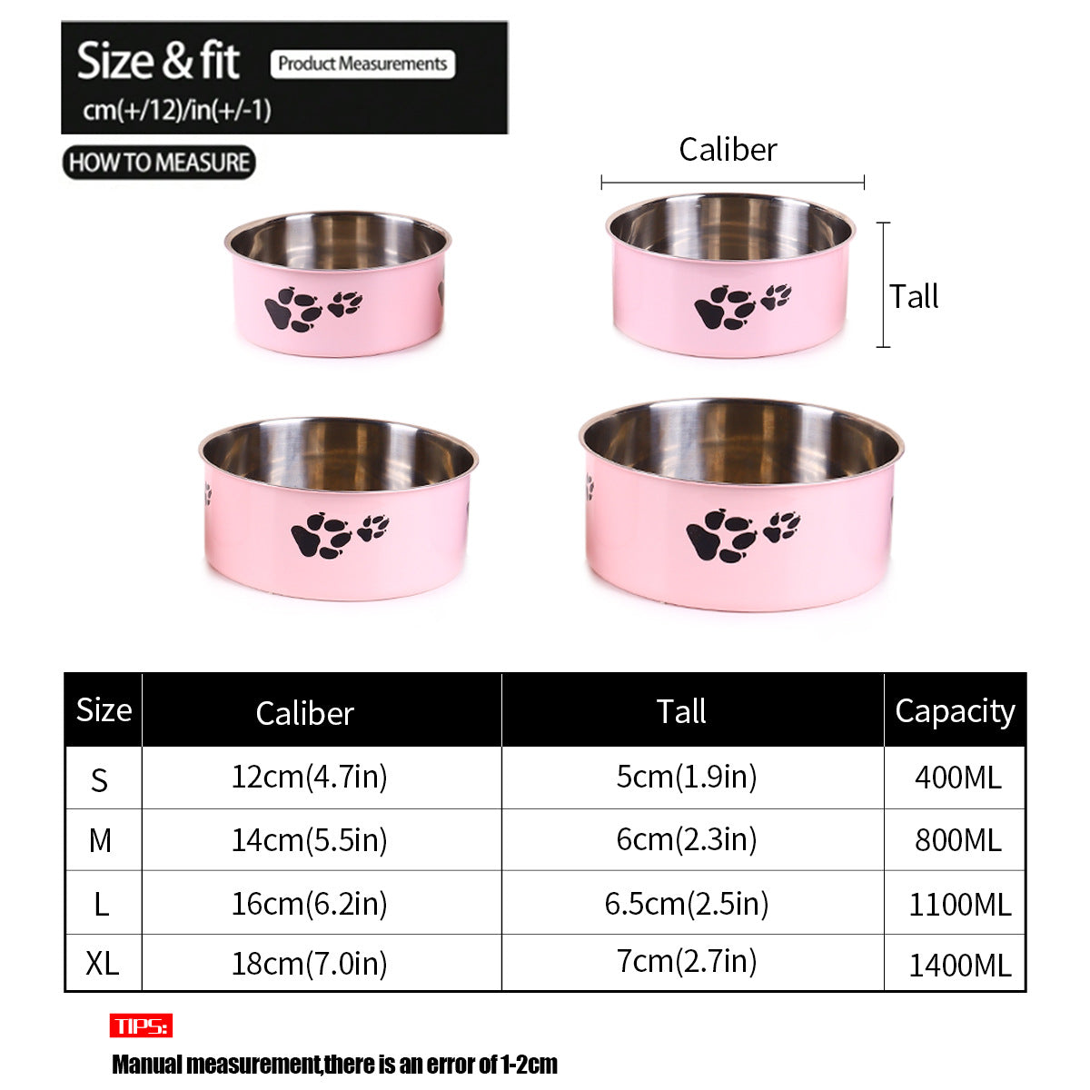 Stainless Steel Dog Bowl Large Capacity Anti-tumble Cat Bowl - Majestic Pet Kingdom