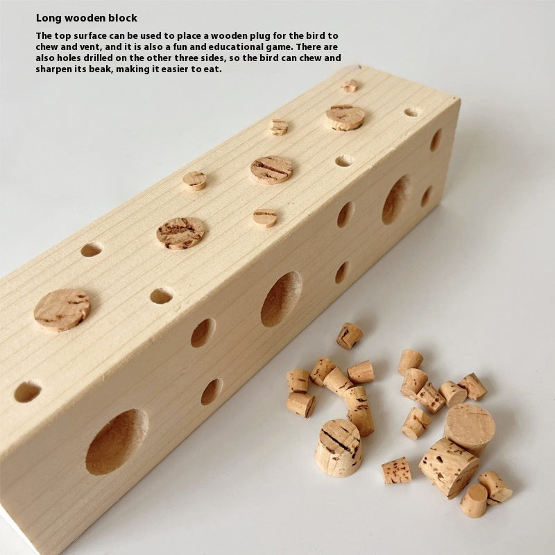 Parrot Educational Toy For Gnawing Wood