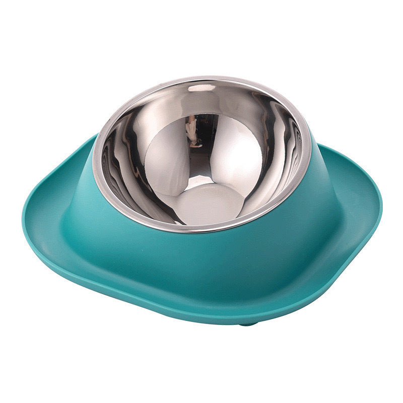 Anti-ant Cat Bowl Stainless Steel Oblique Mouth Anti-leakage Cat Food Holder Anti-tumble Pet Supplies - Majestic Pet Kingdom