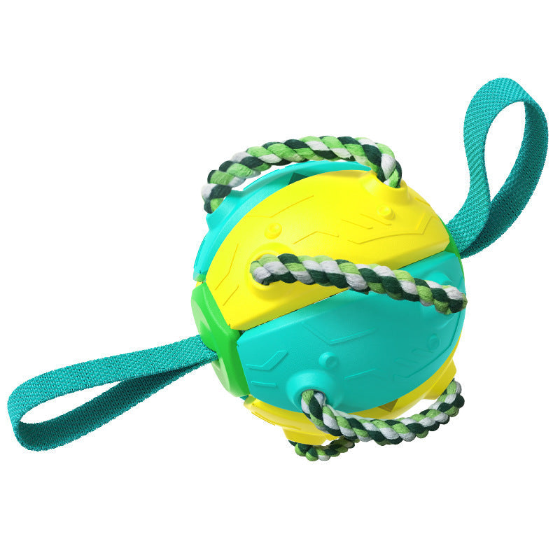 Dog Toy Balls With Chewing Ropes Pet Flying Saucer Ball Dog Toy Interactive Dog Toys For Tug Of War Best Gifts For Small Medium Dogs | Purrfect Pet Kingdom