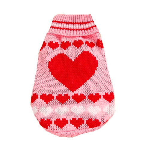 Christmas Maple Snowflake Turtleneck Knitted Sweater Pet Clothes - Majestic Pet Kingdom