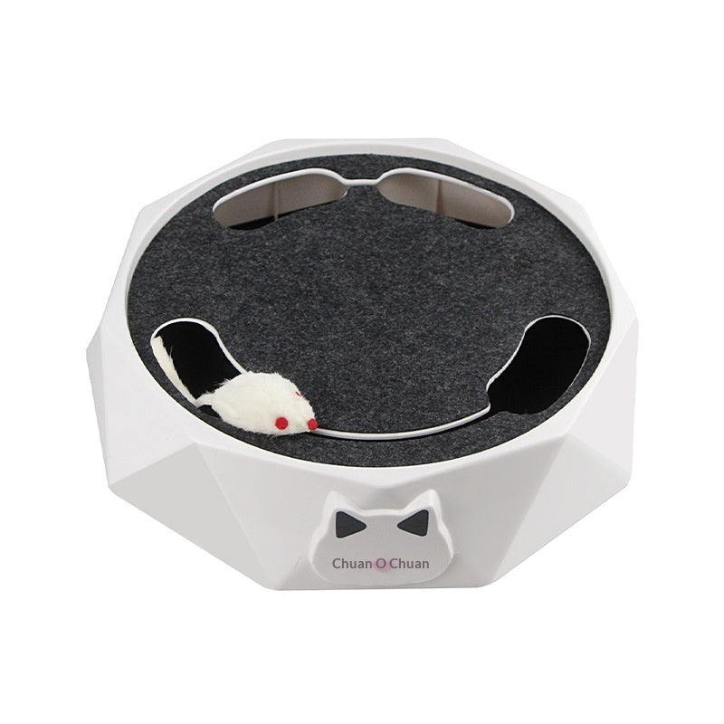 Cat Toy Automatic Electric Turntable with Moving Plush Mouse - Detail Angle 5 | Majestic Pet Kingdom