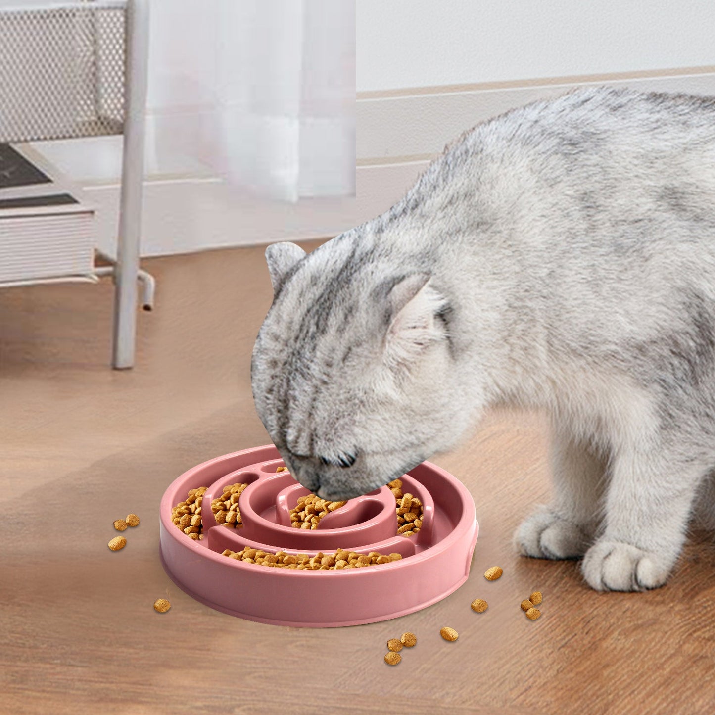 Dog Bowl Slow Feeder Anti-Choking Neck Protection Food Dish - Detail Angle 7 | Majestic Pet Kingdom