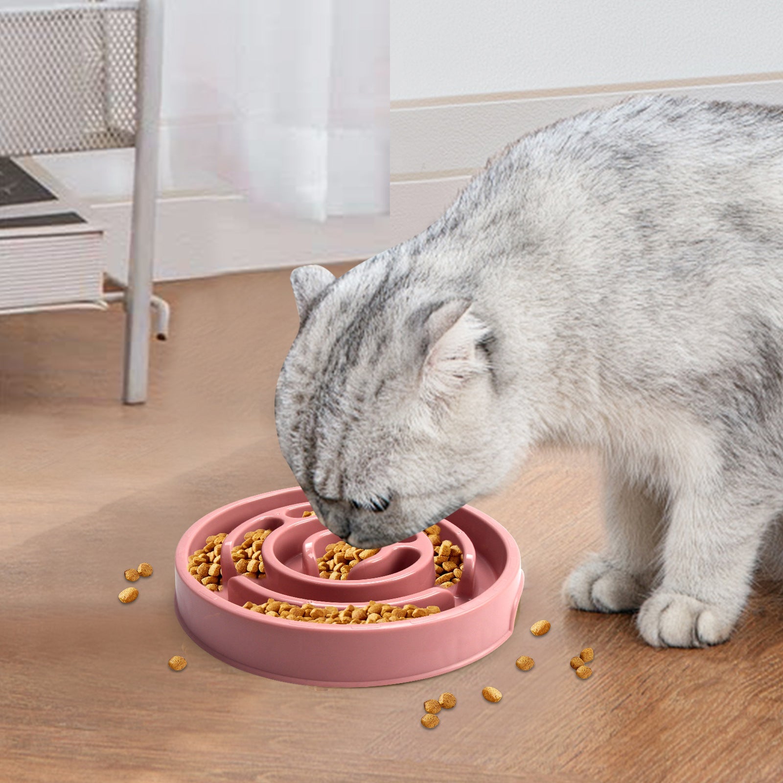 Dog Bowl Slow Feeder Anti-Choking Neck Protection Food Dish - Detail Angle 7 | Majestic Pet Kingdom