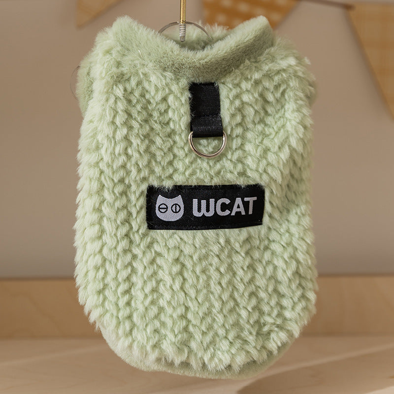 Pet Dog Fleece Sweater Sleeveless Autumn Winter Coat - Majestic Pet Kingdom