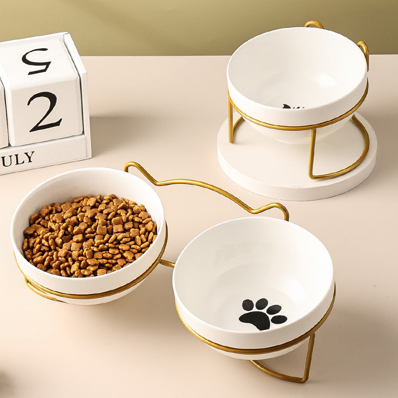 Ceramic Cat Bowl Food Basin Dog Drinking Water - Majestic Pet Kingdom