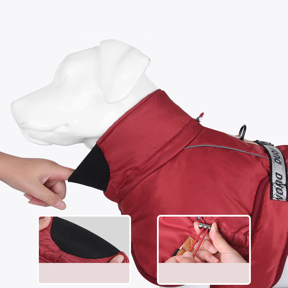 New Dog Clothes Cloak Style Thickened And Warm Pet Keeping Warming Clothes With Reflective Warmth Pet Supplies - Majestic Pet Kingdom