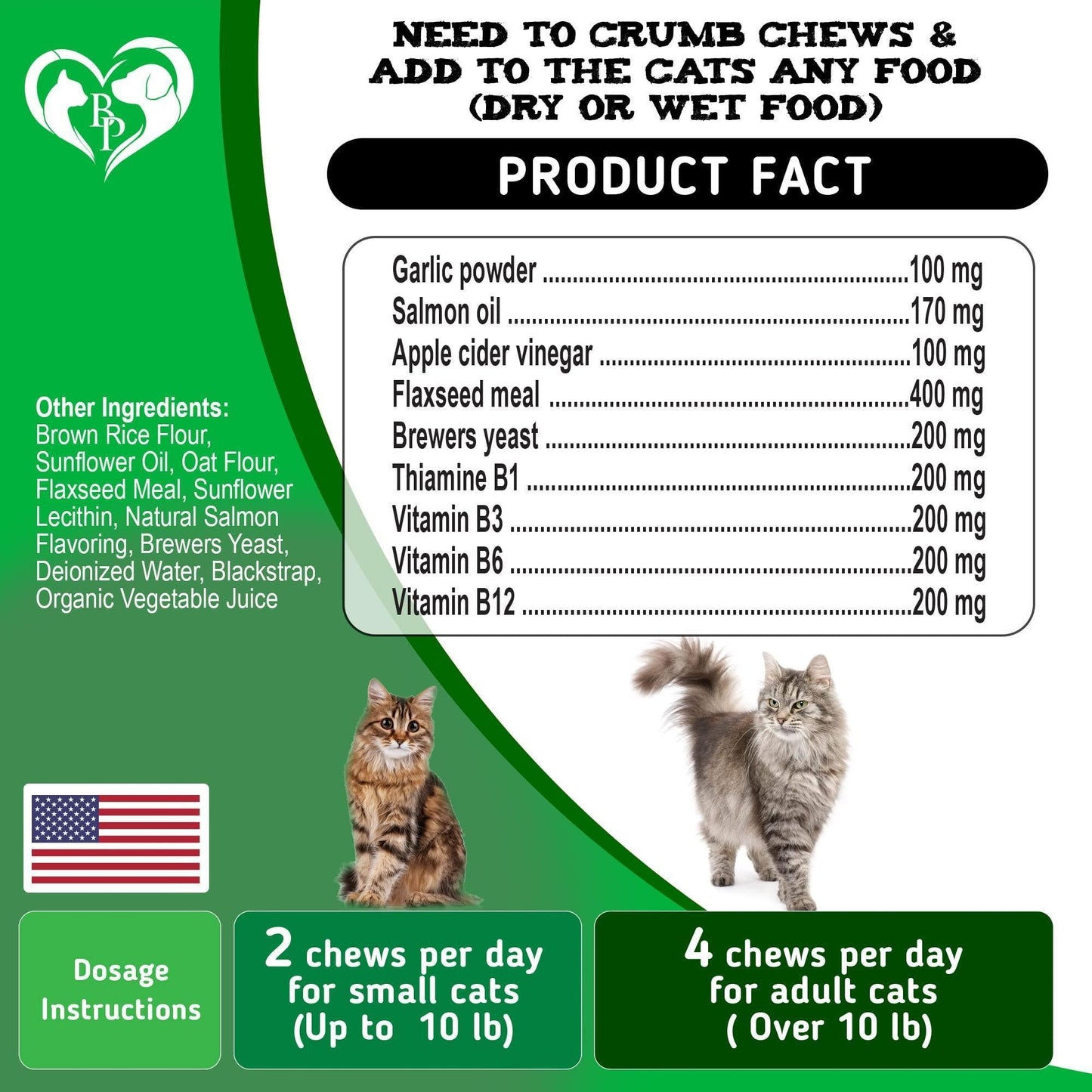 Flea & Tick Chews for Cats - Oral Prevention Treatment