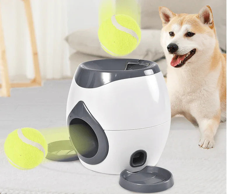 Interactive Pet Feeder Toy – Ball Launcher & Auto Feed