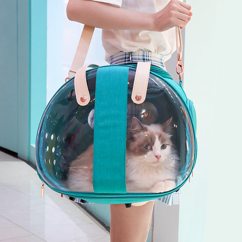 Double Fish Transparent Dog Bag Puppy Cat Cane Backpack Accessory | Majestic Pet Kingdom™