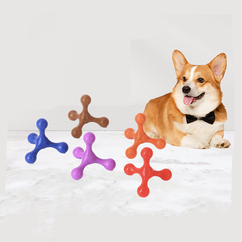 Silicone Toy For Small And Medium Dogs Biter Grinding Teeth Relieves Boredom Three Legs | Purrfect Pet Kingdom