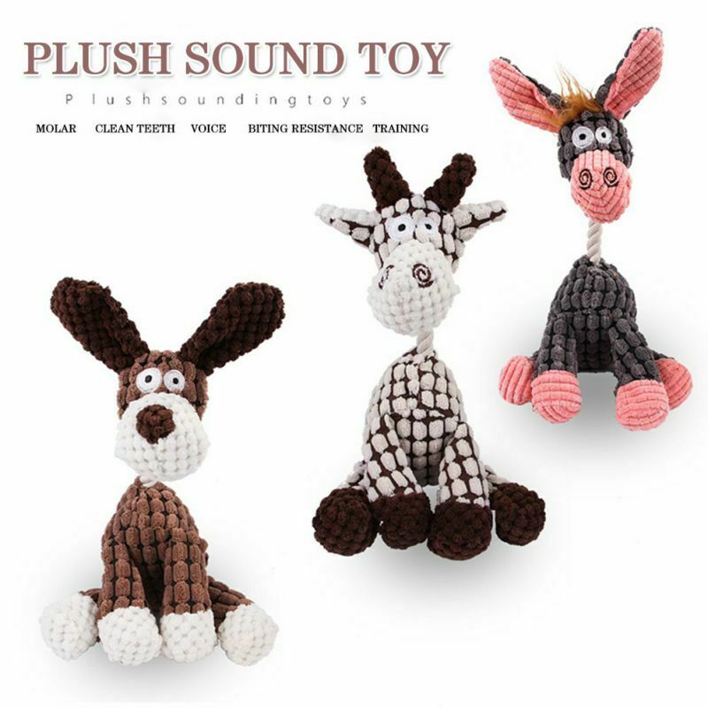 Dog Toy Play Funny Pet Puppy Chew Squeaker Squeaky Plush Sound Toys Clean Teeth - Purrfect Pet Kingdom™