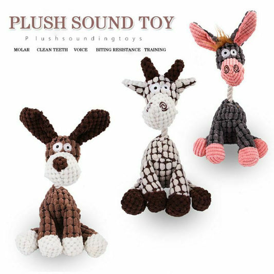 Dog Toy Play Funny Pet Puppy Chew Squeaker Squeaky Plush Sound Toys Clean Teeth - Purrfect Pet Kingdom™