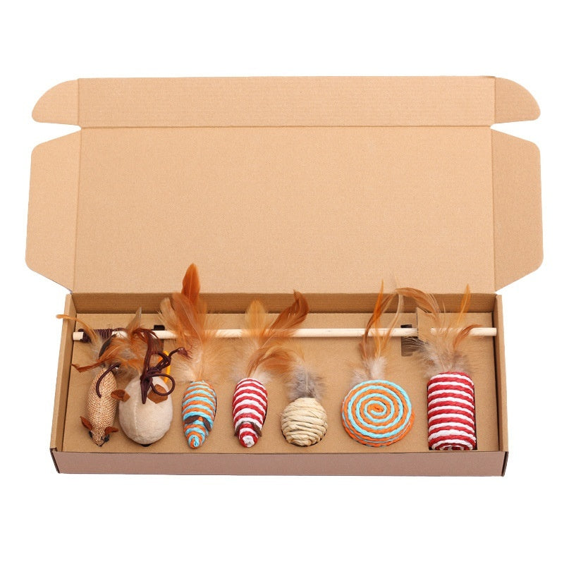 Pet Supplies Mouse Cat Toy Gift Set 7 Pieces