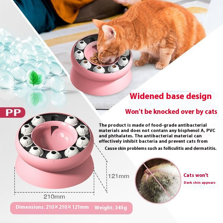Rotating Food Leakage Feeding Cat Bowl Puzzle Cat Toy - Majestic Pet Kingdom