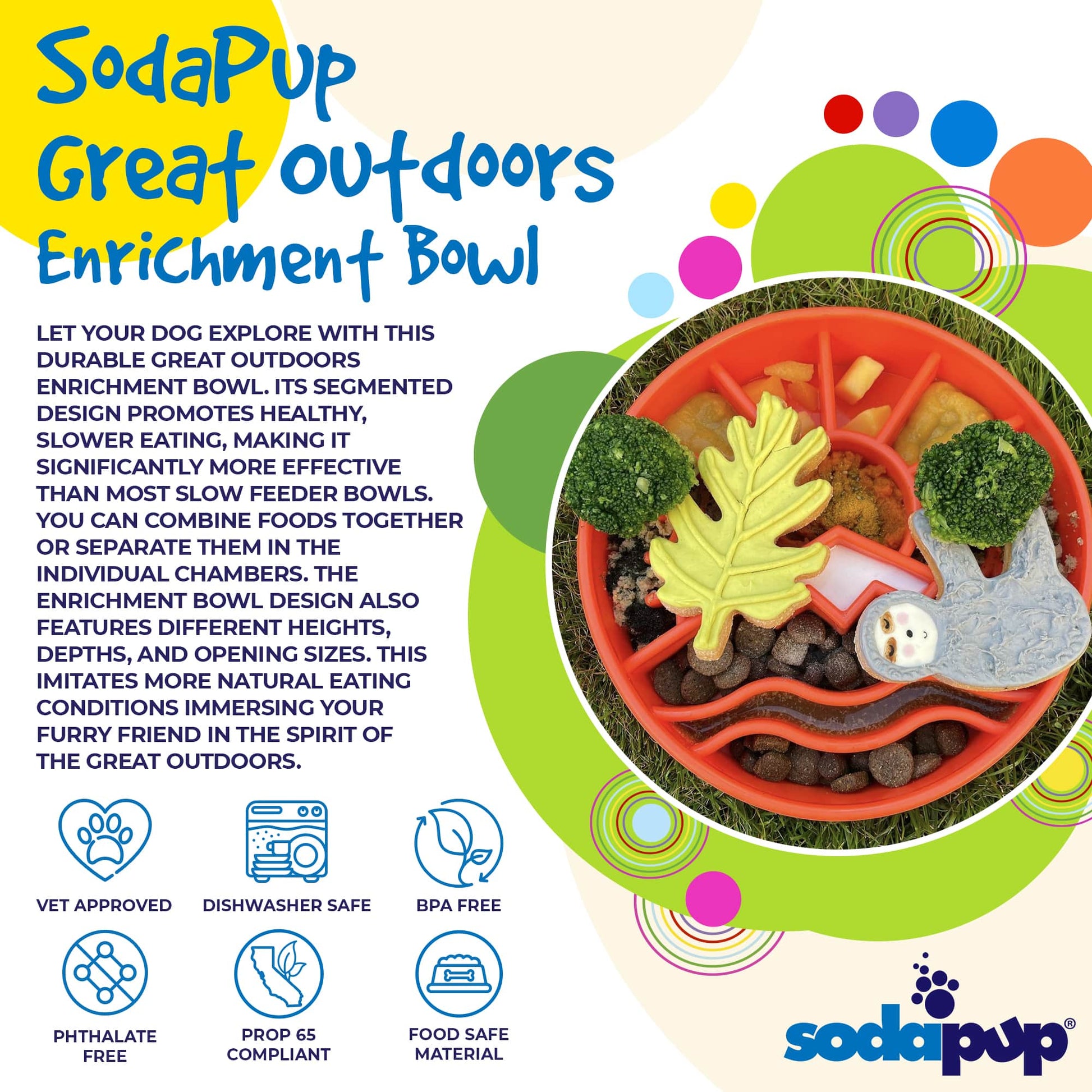 Dog Bowl Great Outdoors eBowl Slow Feeder Enrichment Dish - Detail Angle 4 | Majestic Pet Kingdom