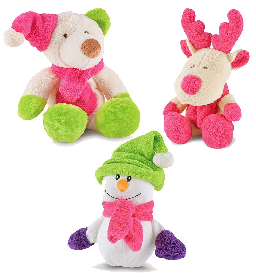 Jeffers Plush Bright Winter Pals Squeaker Dog Toys, 3 Pack Interactive | Majestic Pet Kingdom™