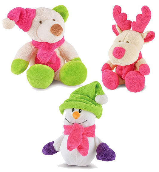Jeffers Plush Bright Winter Pals Squeaker Dog Toys, 3 Pack Interactive | Majestic Pet Kingdom™