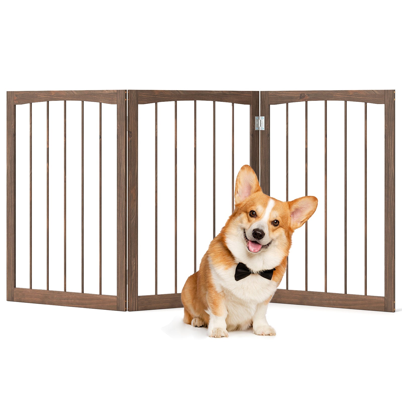 30 Inch Tall Wooden Pet Fence for Cats Small and Medium Dogs | Purrfect Pet Kingdom