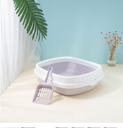 Cat Litter Box Large Detachable Anti-Splashing Pet Pan