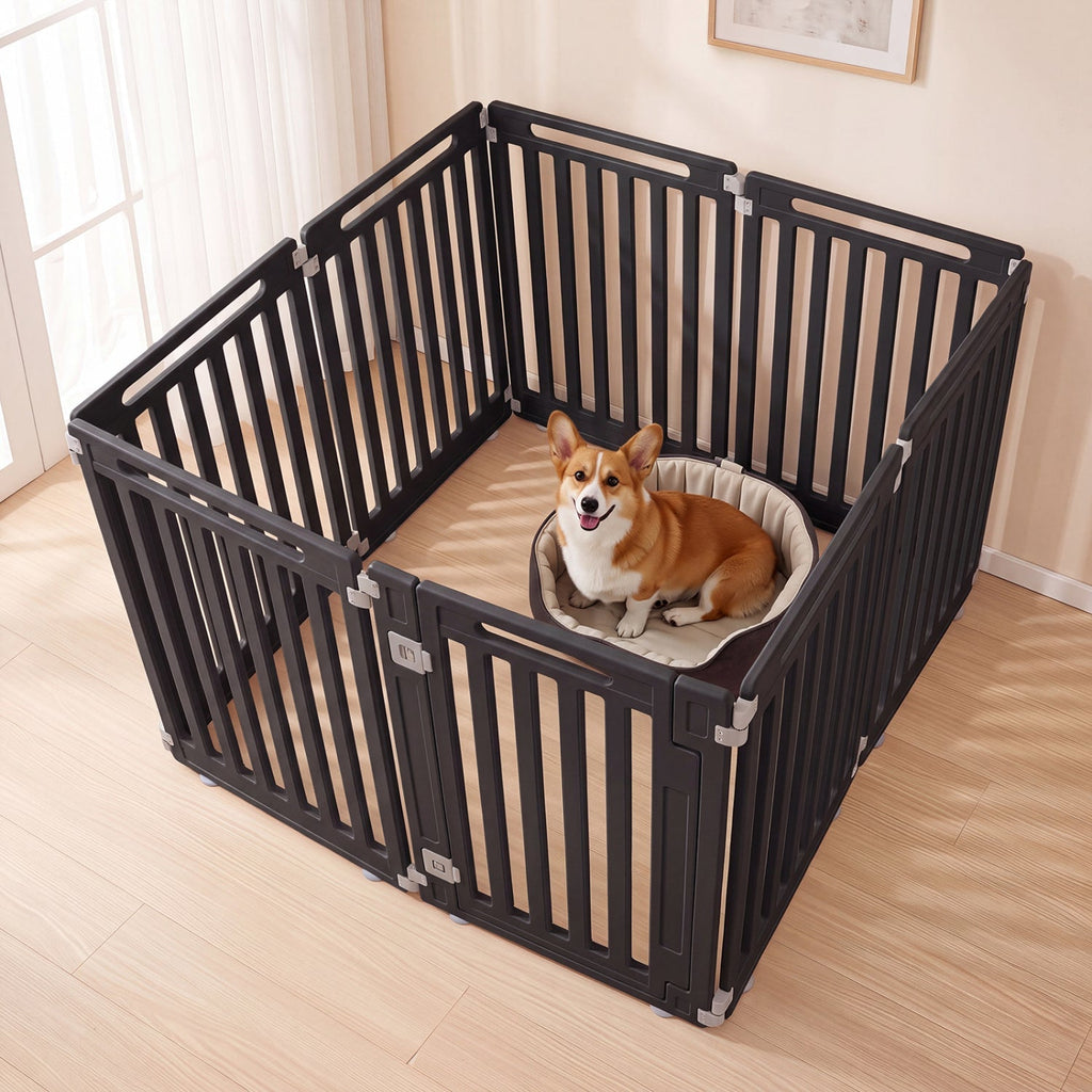 8-Panel Dog Playpen 31.5" Height Indoor Outdoor HDPE - Majestic Pet Kingdom