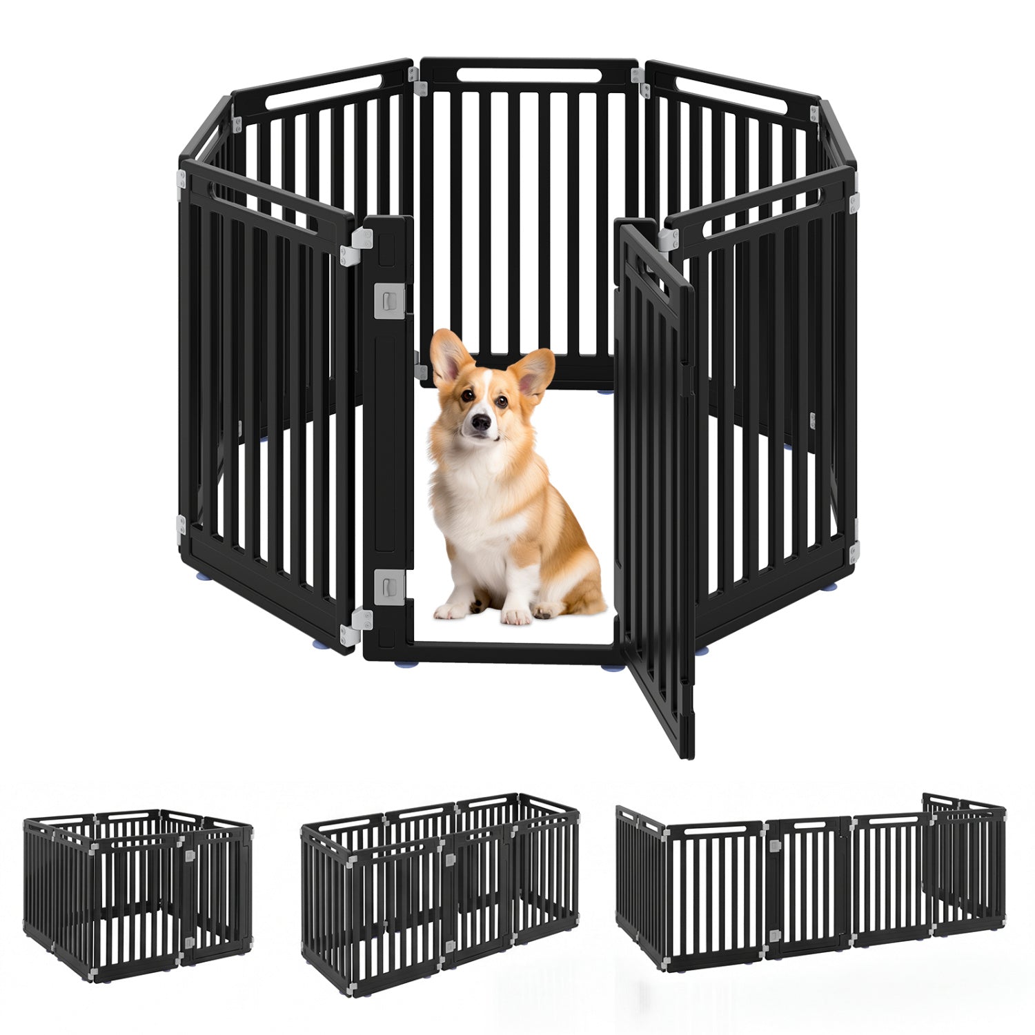 8-Panel Dog Playpen 31.5" Height Indoor Outdoor HDPE - Majestic Pet Kingdom