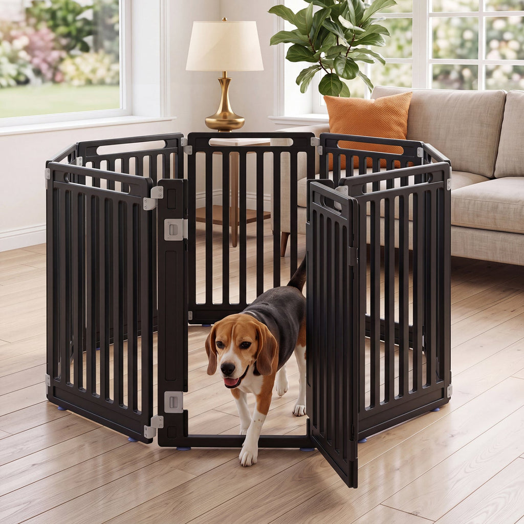 8-Panel Dog Playpen 31.5" Height Indoor Outdoor HDPE - Majestic Pet Kingdom