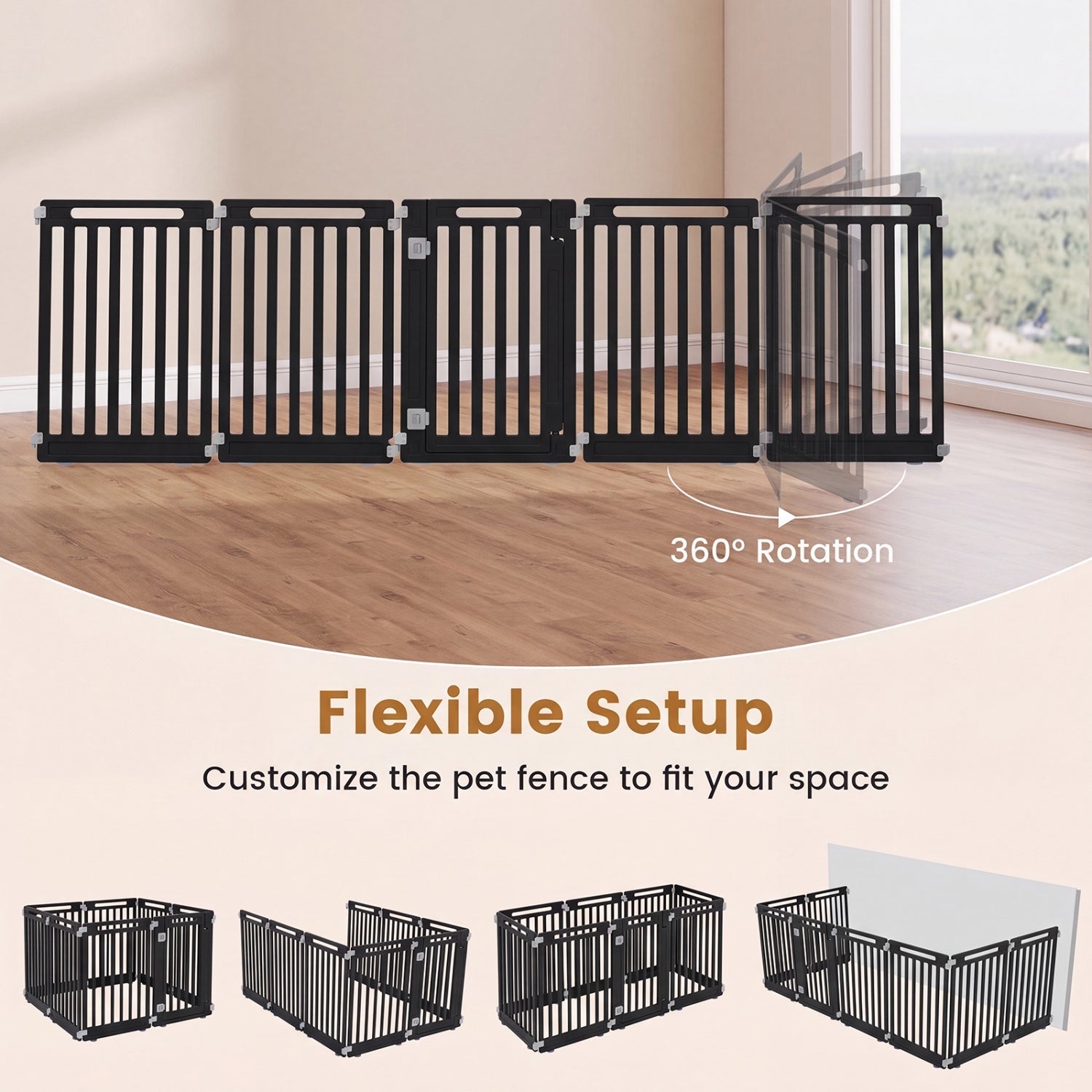 8-Panel Dog Playpen 31.5" Height Indoor Outdoor HDPE - Majestic Pet Kingdom