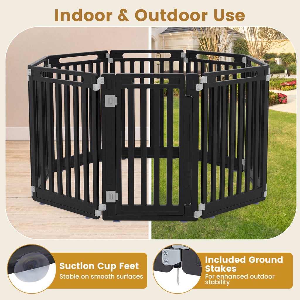 8-Panel Dog Playpen 31.5" Height Indoor Outdoor HDPE - Majestic Pet Kingdom