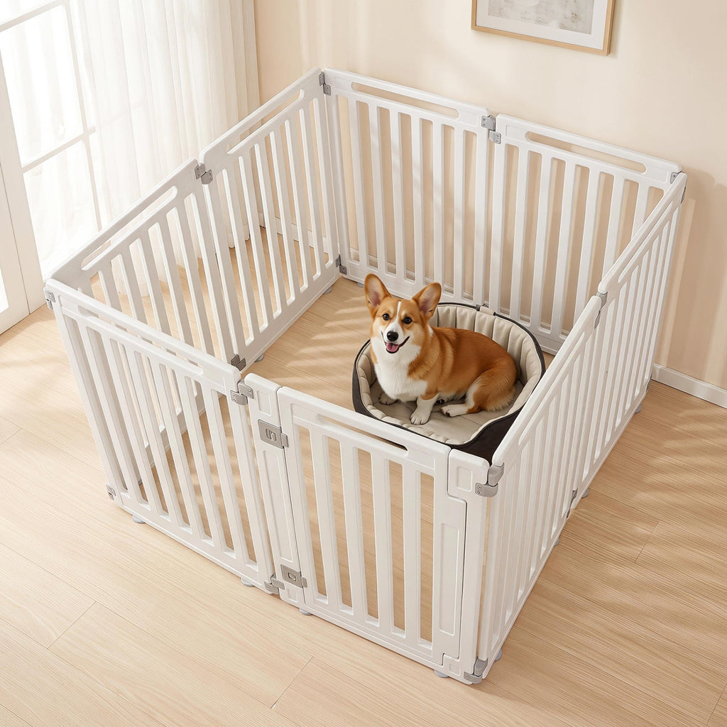 8-Panel Dog Playpen 31.5" Height Indoor Outdoor HDPE - Majestic Pet Kingdom