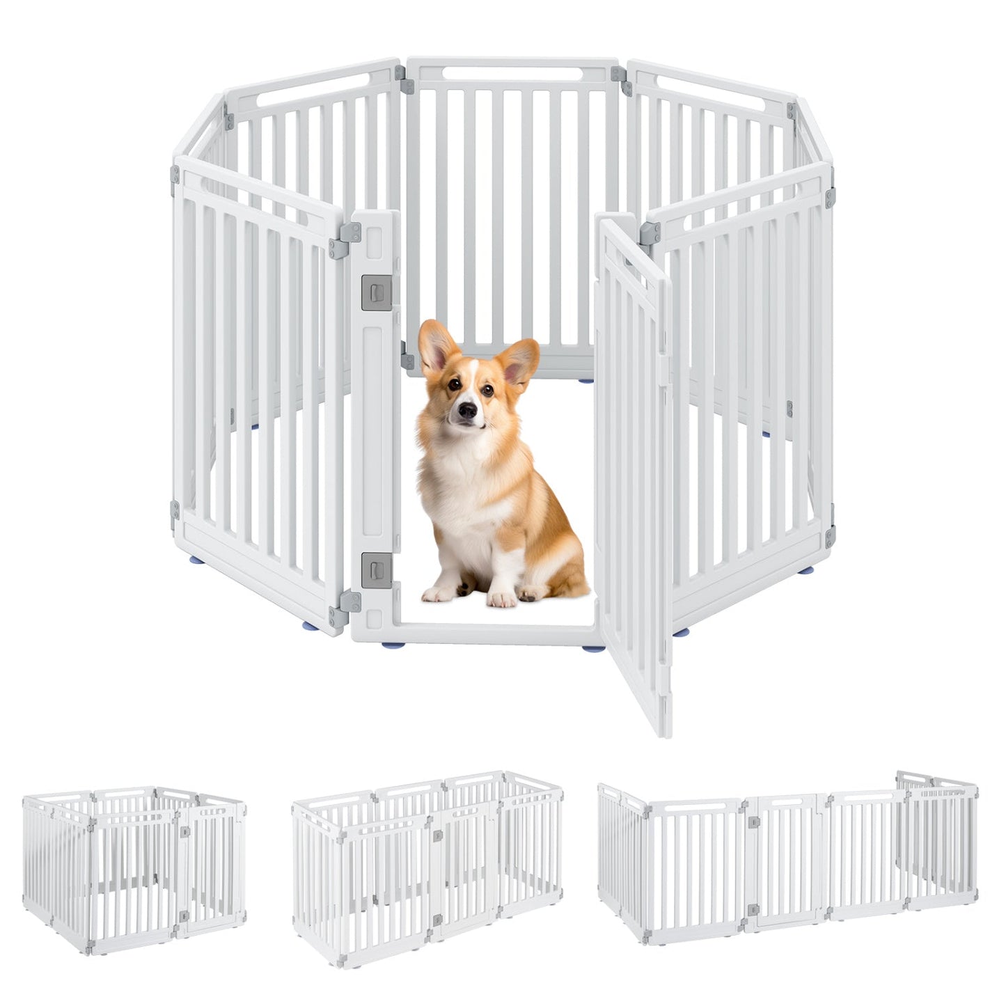 8-Panel Dog Playpen 31.5" Height Indoor Outdoor HDPE - Majestic Pet Kingdom