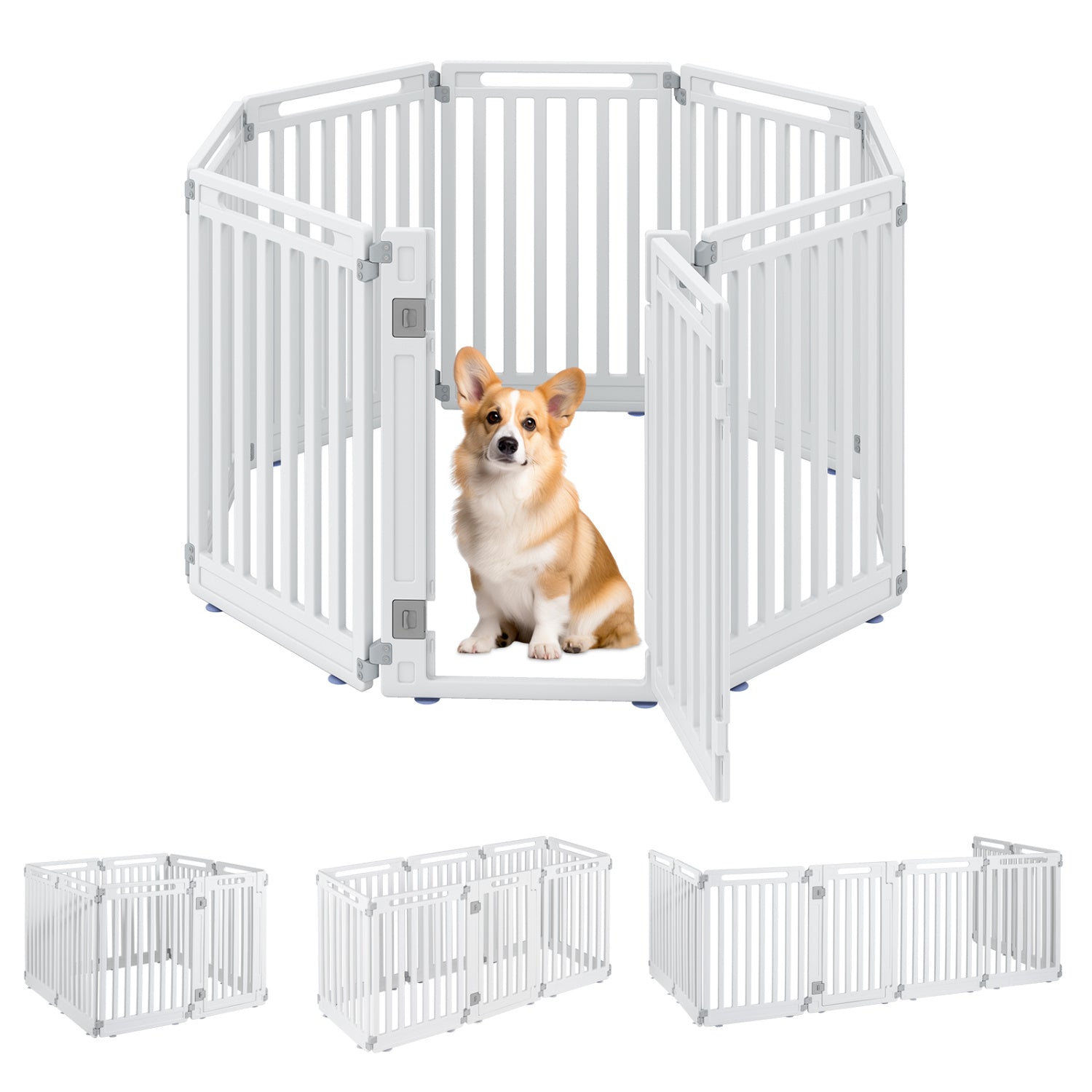 8-Panel Dog Playpen 31.5" Height Indoor Outdoor HDPE - Majestic Pet Kingdom