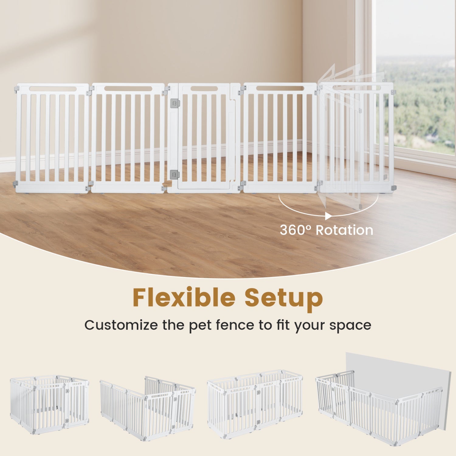 8-Panel Dog Playpen 31.5" Height Indoor Outdoor HDPE - Majestic Pet Kingdom