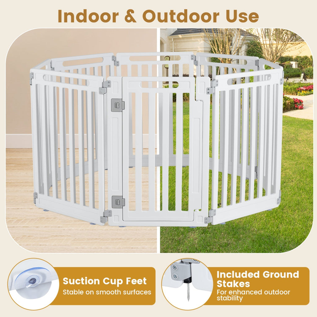 8-Panel Dog Playpen 31.5" Height Indoor Outdoor HDPE - Majestic Pet Kingdom