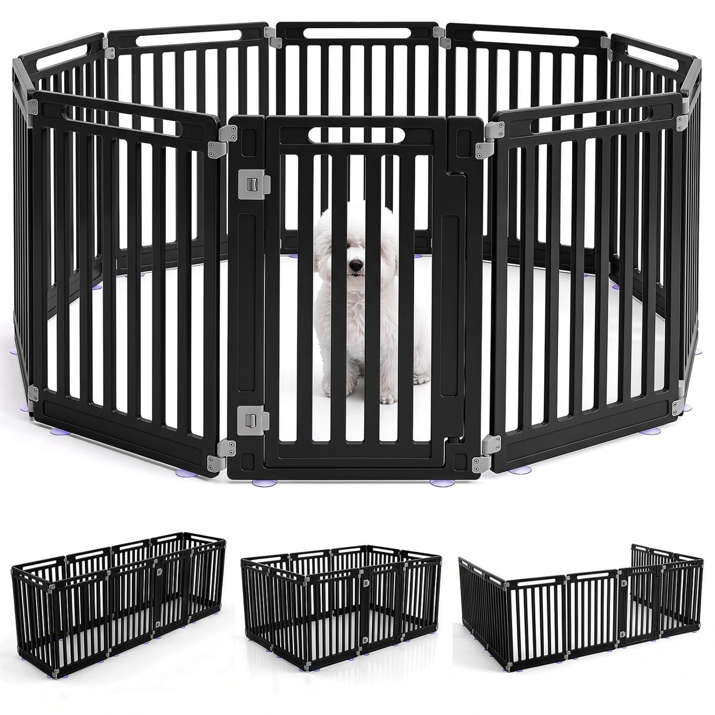 Dog Playpen 10 Panel 31.5" Height Indoor Outdoor Pet Fence | Purrfect Pet Kingdom