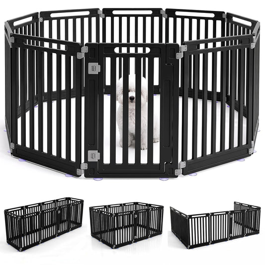 Dog Playpen 10 Panel 31.5" Height Indoor Outdoor Pet Fence - Majestic Pet Kingdom
