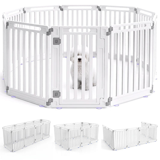 Dog Playpen 10 Panel 31.5" Height Indoor Outdoor Pet Fence | Purrfect Pet Kingdom