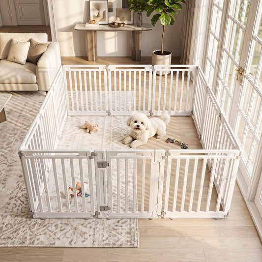 12-Panel Dog Playpen 31.5" Height Indoor Outdoor Pet Fence - Majestic Pet Kingdom