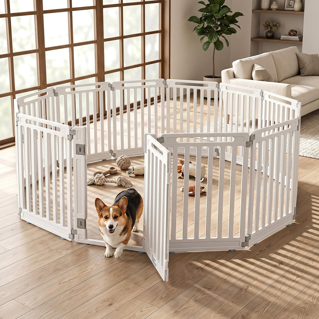 12-Panel Dog Playpen 31.5" Height Indoor Outdoor Pet Fence - Majestic Pet Kingdom