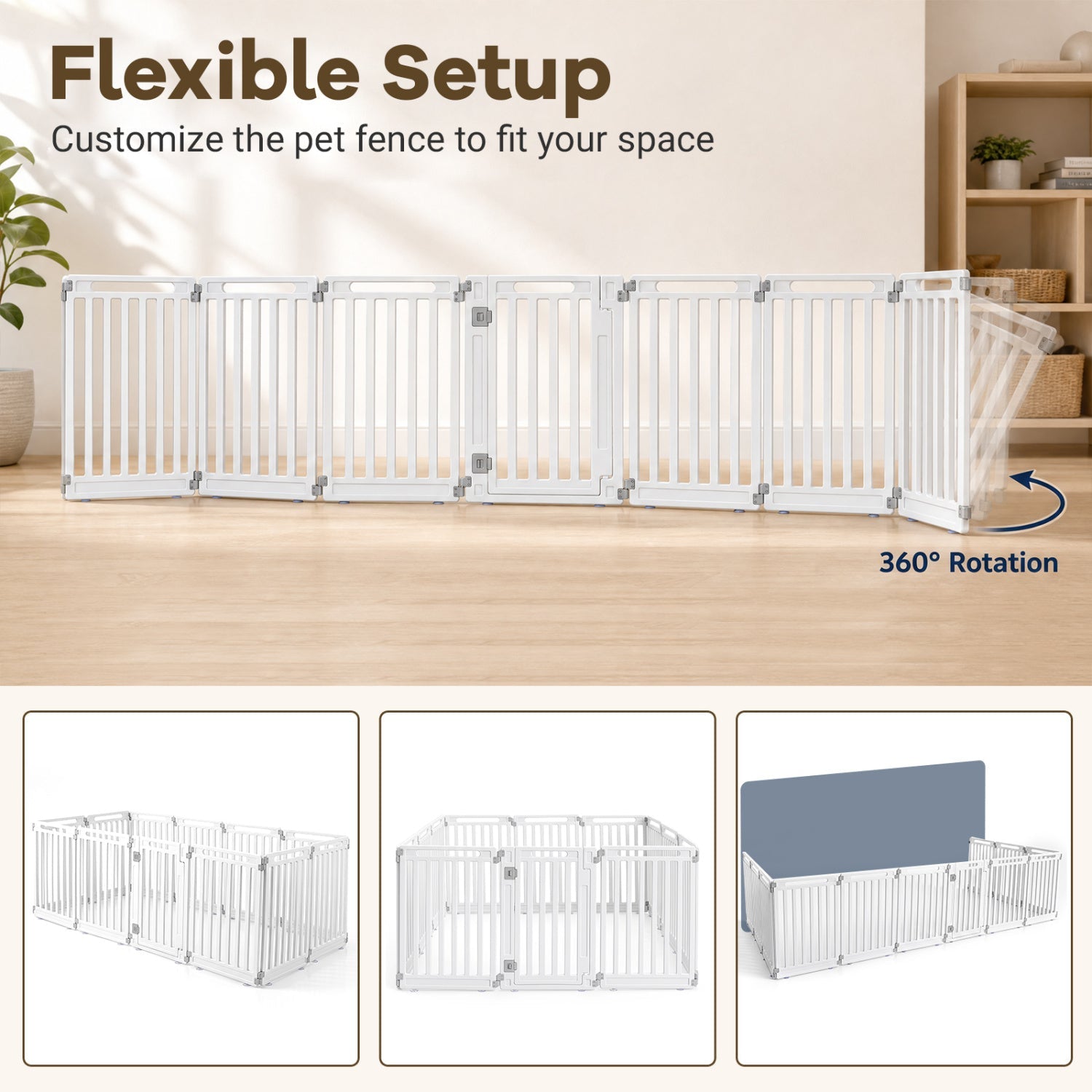 12-Panel Dog Playpen 31.5" Height Indoor Outdoor Pet Fence - Majestic Pet Kingdom