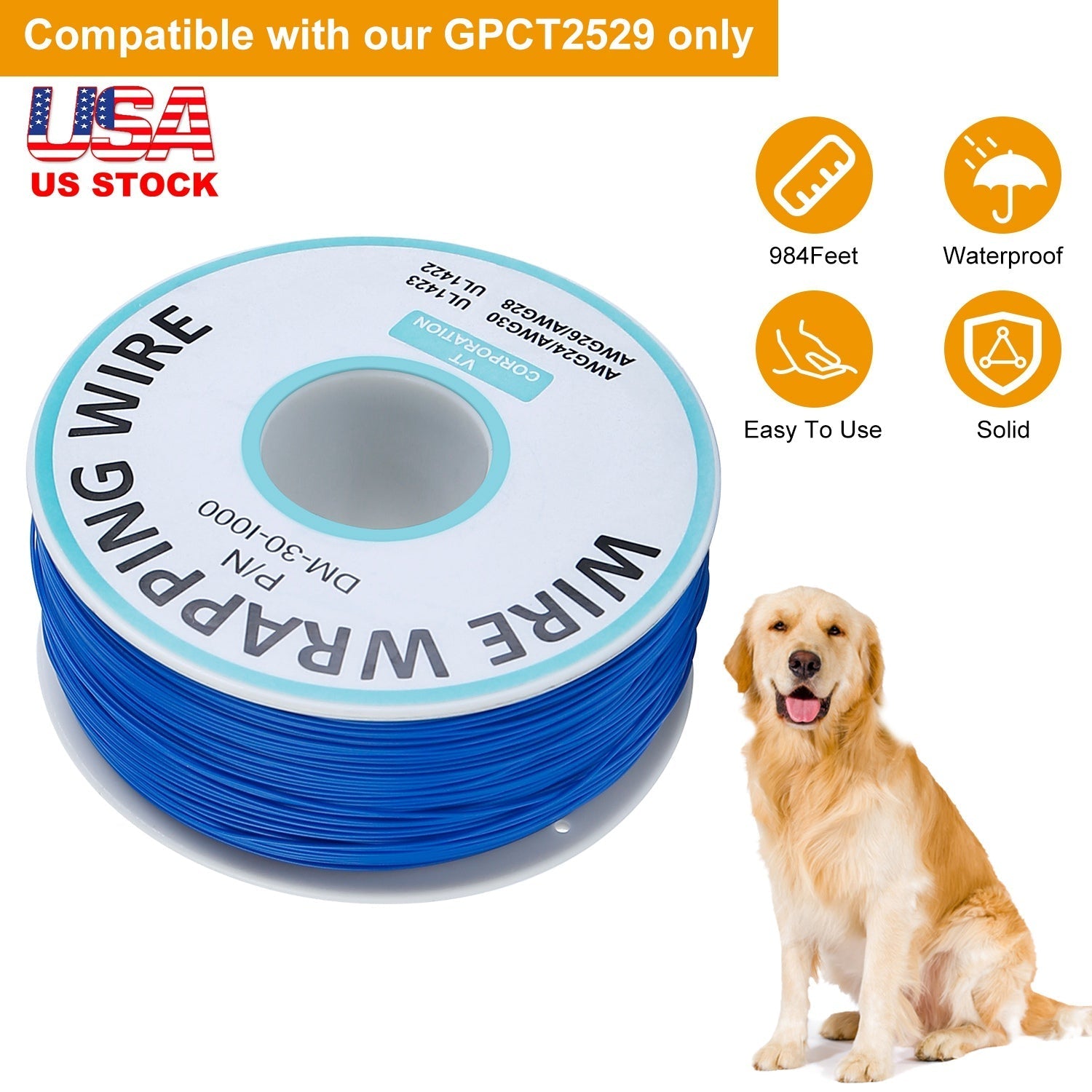 984 Feet 0.2in Dog Fence Wire Aluminum Boundary Wire for GPCT2529 Dog Fence System | Purrfect Pet Kingdom