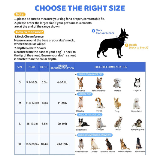 Soft Dog Cone Collar To Stop Licking After Surgery, Comfy Dog Cone Alternative For Large Medium Small Dogs Cats, Adjustable Washable E-Collar For Spay Neuter Recovery And Neck Protection