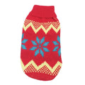 Christmas Maple Snowflake Turtleneck Knitted Sweater Pet Clothes - Majestic Pet Kingdom