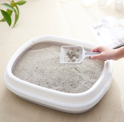 Cat Litter Box Semi-Enclosed Deodorant Pet Toilet Pan