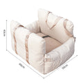 Linen Car Safety Seat Front Dog Bed
