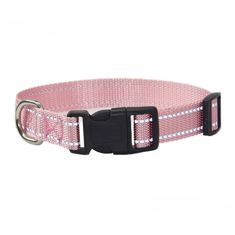 Dog Collar and Leash Set Heavy Duty Adjustable Nylon Walking Kit - Detail Angle 2 | Majestic Pet Kingdom